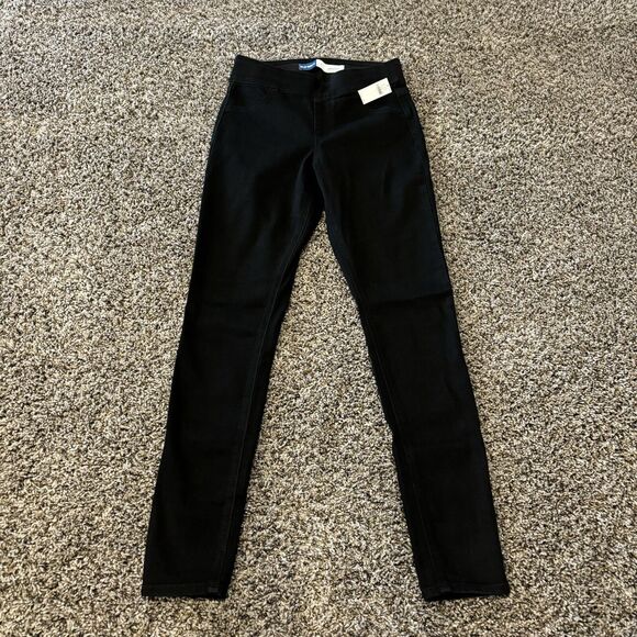 Old Navy Jeggings 2 Black Denim Mid-Rise Skinny Adjustable Waist NWT - Picture 11 of 11